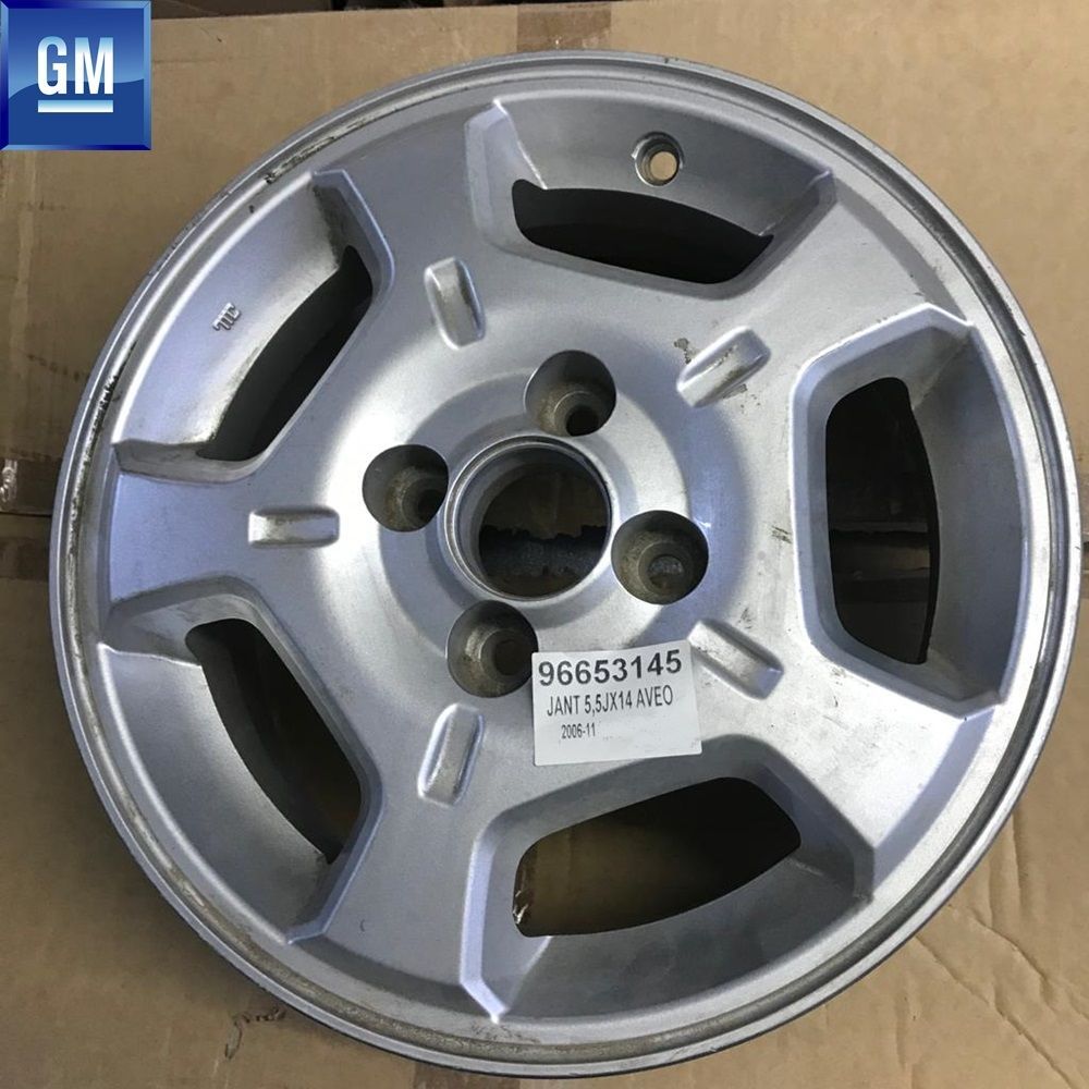 Dış Karoseri ve Kaporta | Chevrolet Aveo T200/T250/T255, Kalos Çelik Jant Gümüş Gri 4 Bijonlu 5.5Jx14 İnç Kod: Et45 1 Adet Fiyatı GM Orijinal 96653145 | 96653145 | 