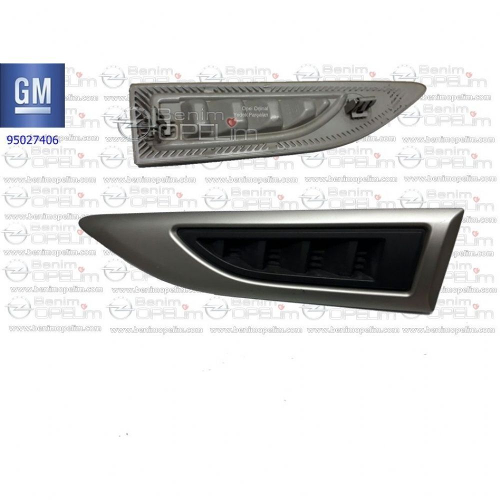 Motor ve Debriyaj | Chevrolet Captiva Sol Ön Çamurluk Havalandırma Izgarası Siyah Gri GM Orijinal 95027406 | 95027406 | 
