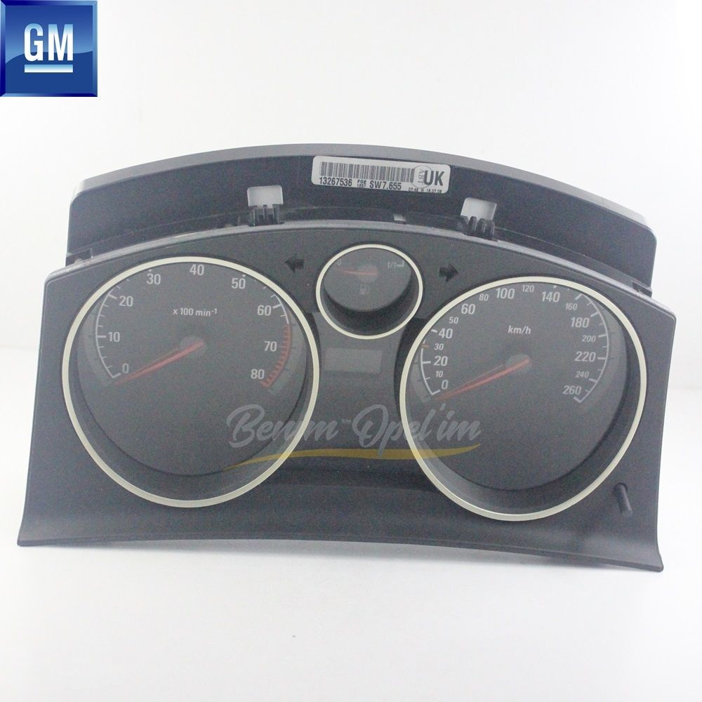 Elektrik | Opel Astra H Km Gösterge Saati Komple 260Kmh/8000Rpm (Tanım GB) GM Orijinal 6260548 - 93182881 | 6260548 | 