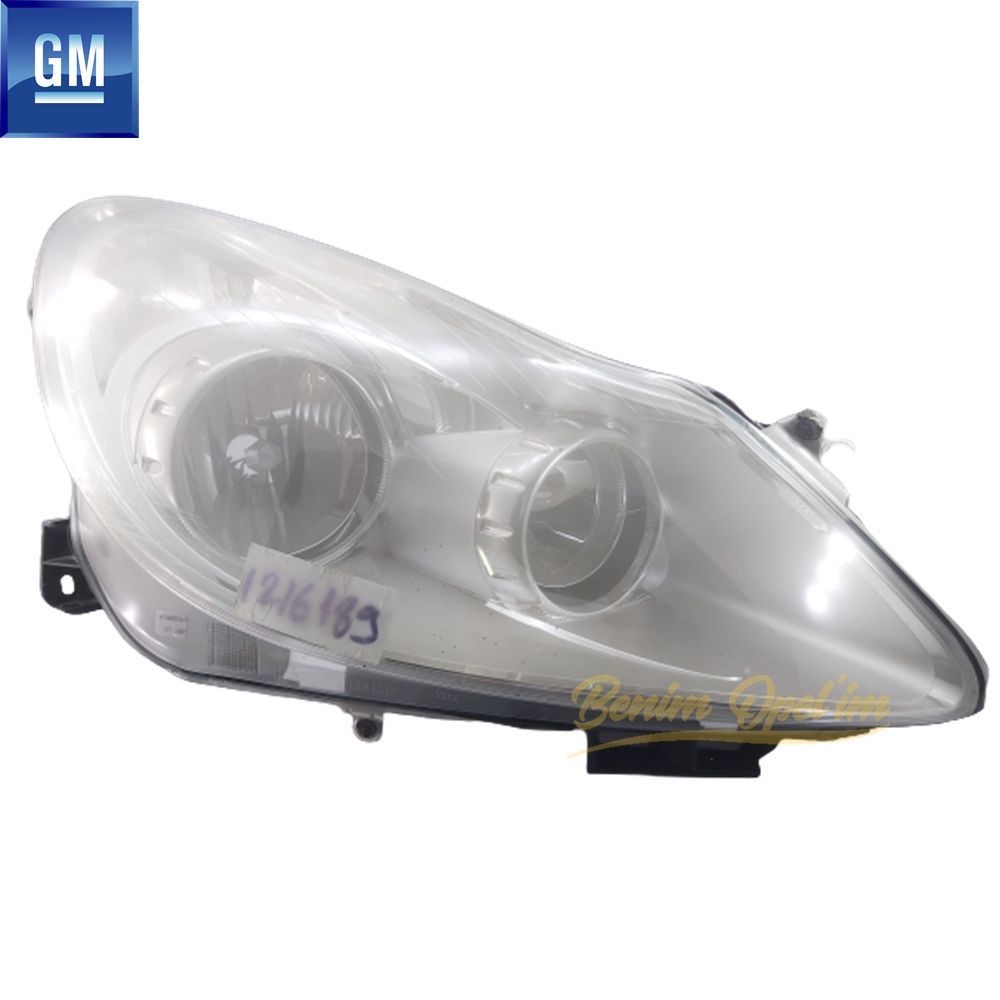Kullanıma Uygun Çıkma Parçalar | Opel Corsa D Sağ Ön Far Adaptif Krom (Çıkma) GM Orijinal 1216188 - 93189358 | 1216188Ç | 