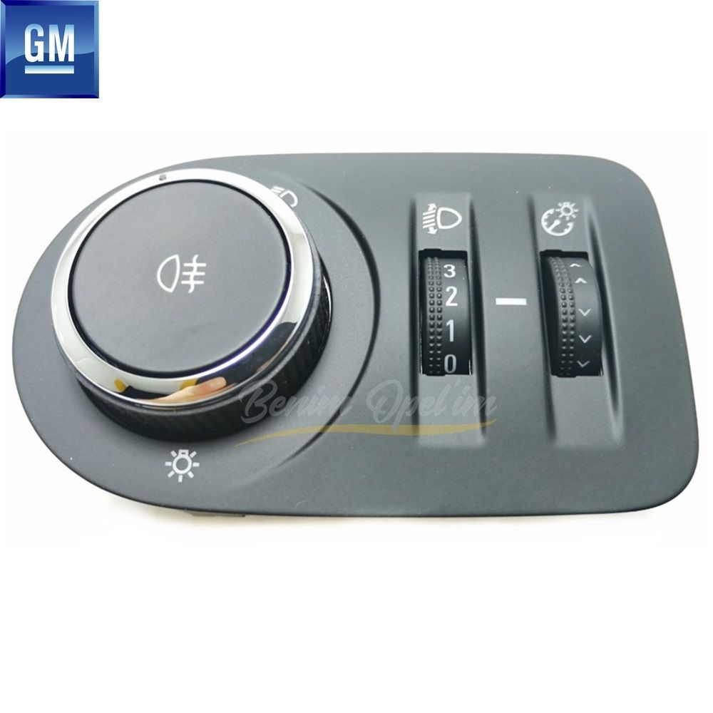 Elektrik | Opel Corsa D Sissiz Far Anahtarı Nikelajlı Siyah GM Orijinal 1240368 - 13310282 | 1240368 | 