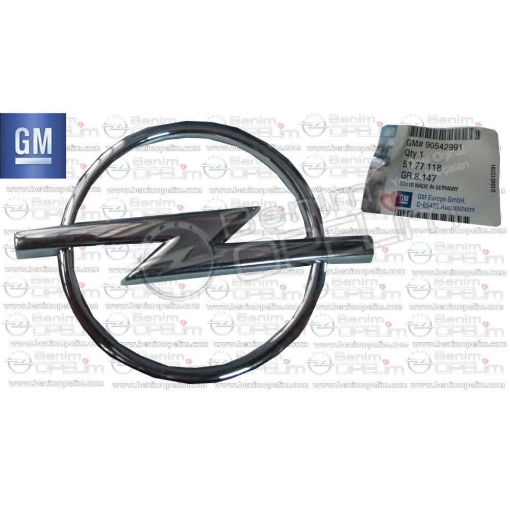 Amblem ve Yazı | Opel Tigra B Ön Panjur Amblemi GM Orijinal 5177118 - 90542991 | 93164302 | 